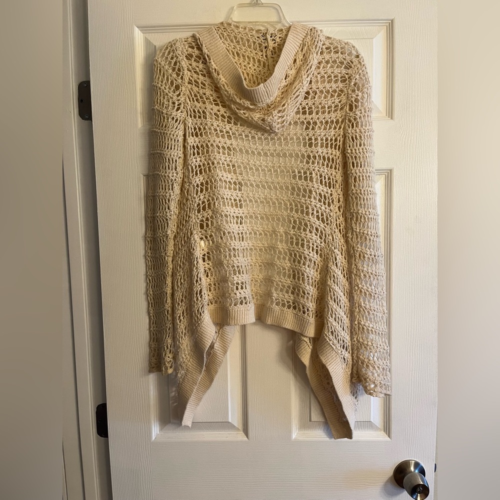 Lucky Brand Cream Open-Knit Sweater - Picture 2 of 5